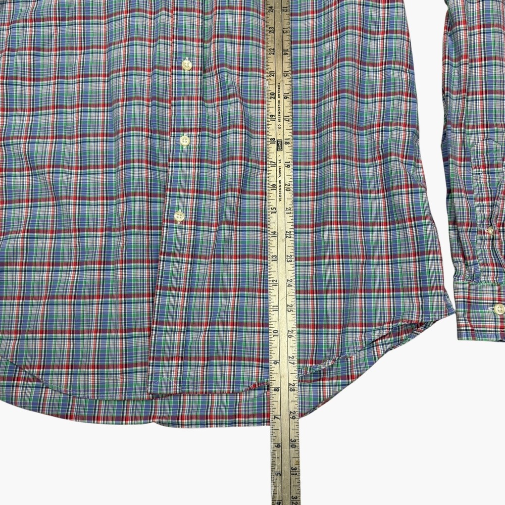 Ralph Lauren Mens Large Plaid Button Down Shirt Long Sleeve Multi Color Cotton - Picture 4 of 7